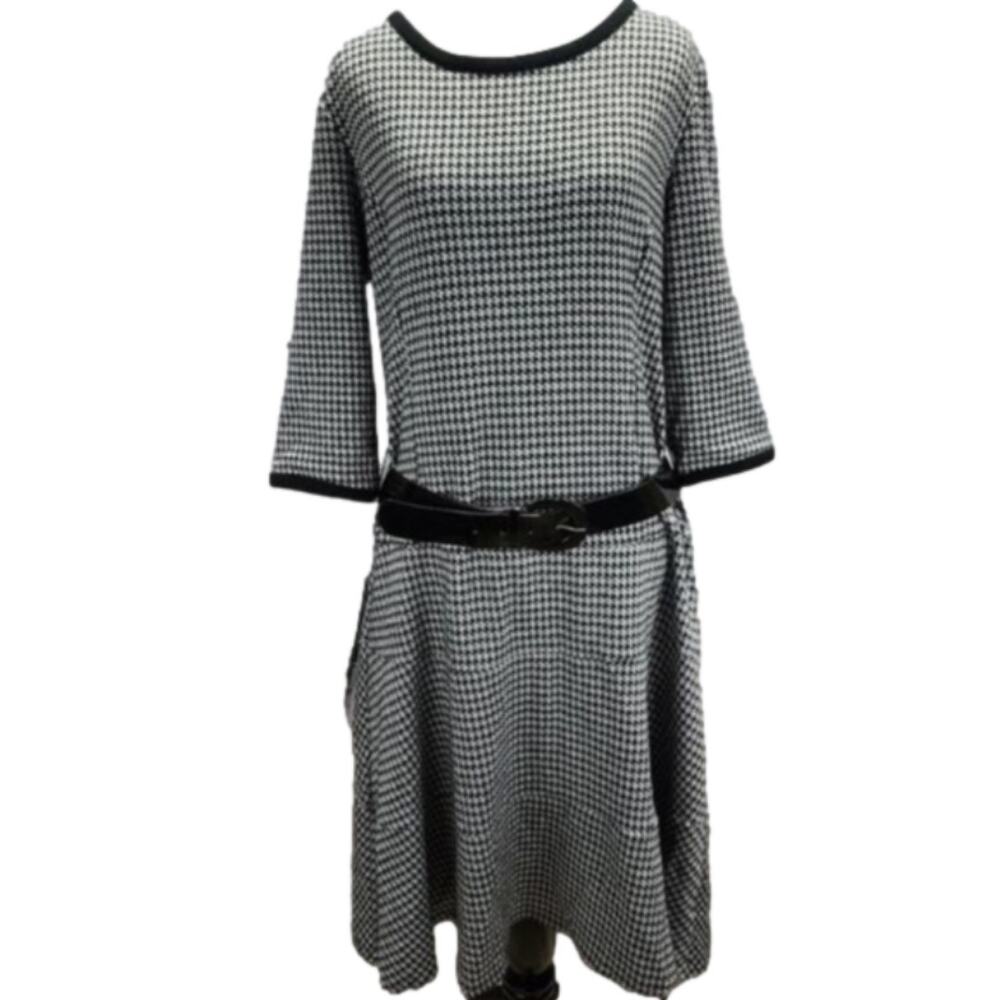 Lennie Fit and Flare with Belt 3/4 sleeves